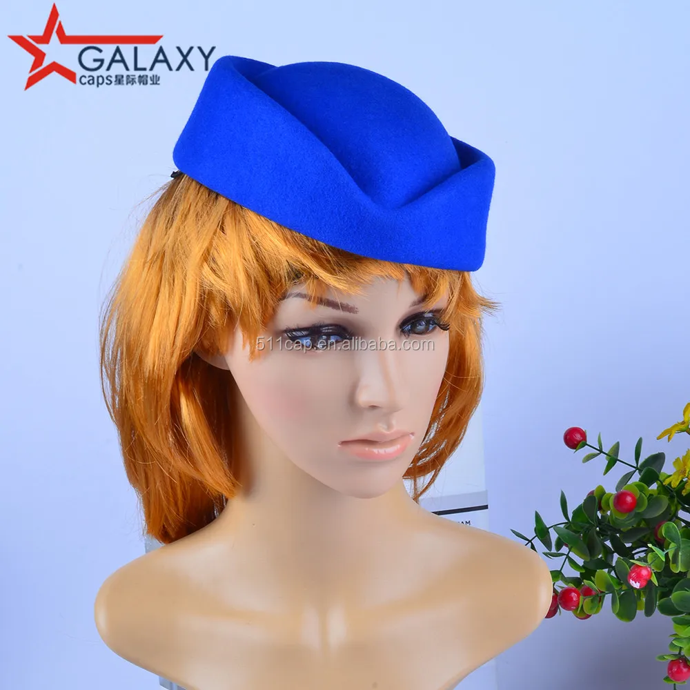 Wool stewardess hat aviation hat high speed railway train stewardess women hat