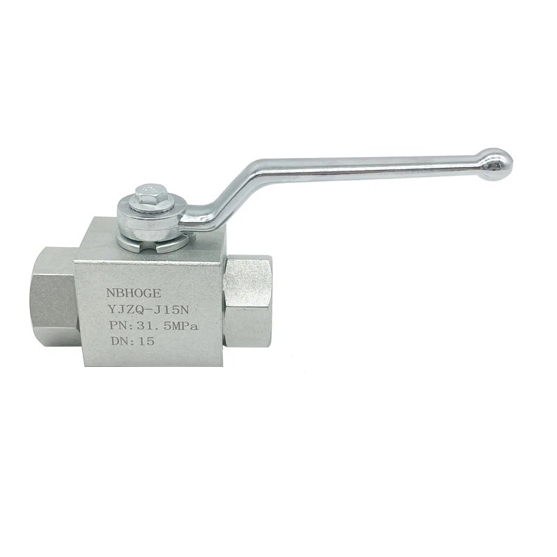 HONGGE 2 Way Straight YJZQ-J15N SS Industrial Female Thread Hydraulic High Pressure Ball Valves  1/2 Inch
