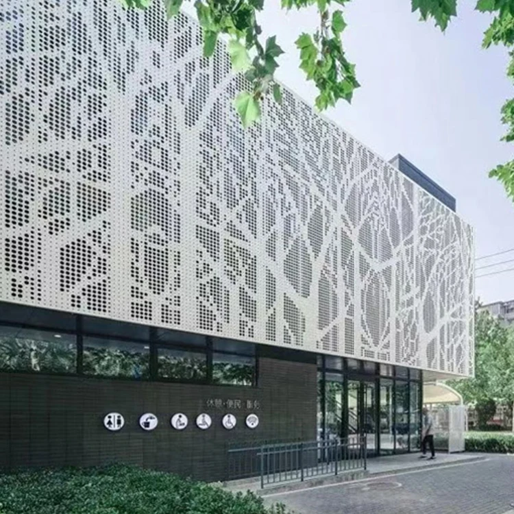 Curtain Wall Cladding Metal Aluminum Perforated Panels Aluminium Facade Residential