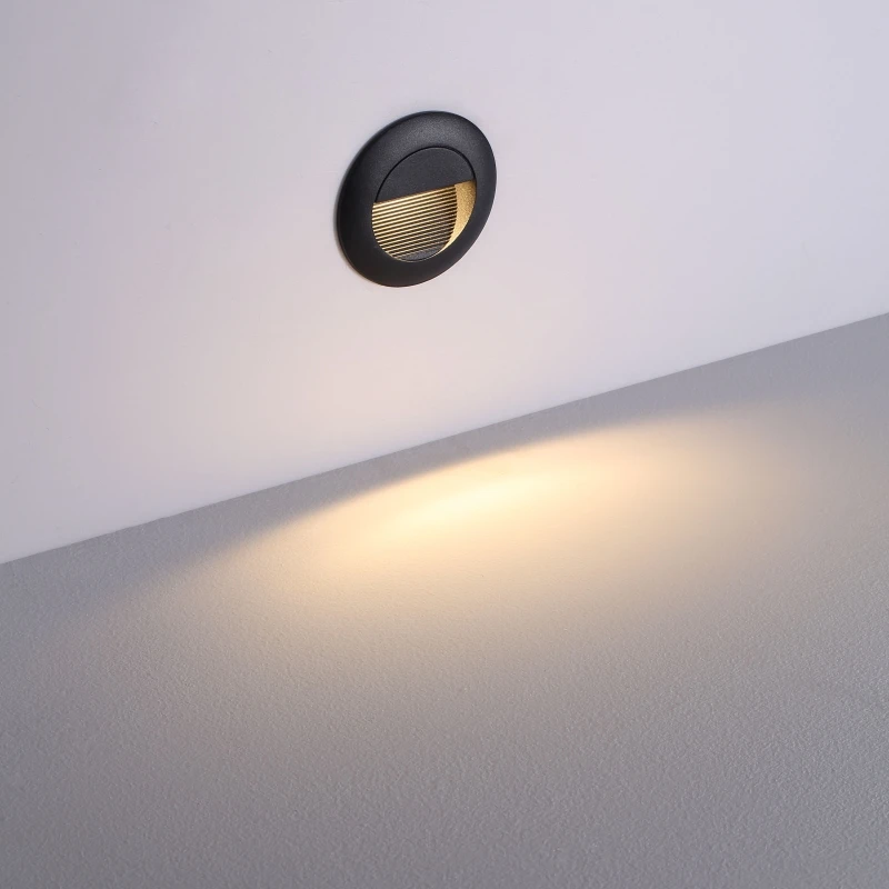 PASSUN exterior lighting waterproof ip65 aluminum wall recessed 84x84mm square led step light