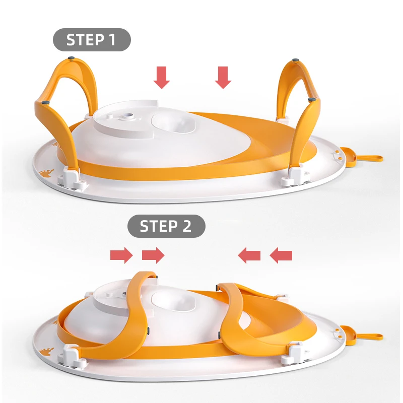 Mini Foldable Collapsible Plastic Baby Folding Bath Tubs Bathtub Set With Stand For Kids 2022