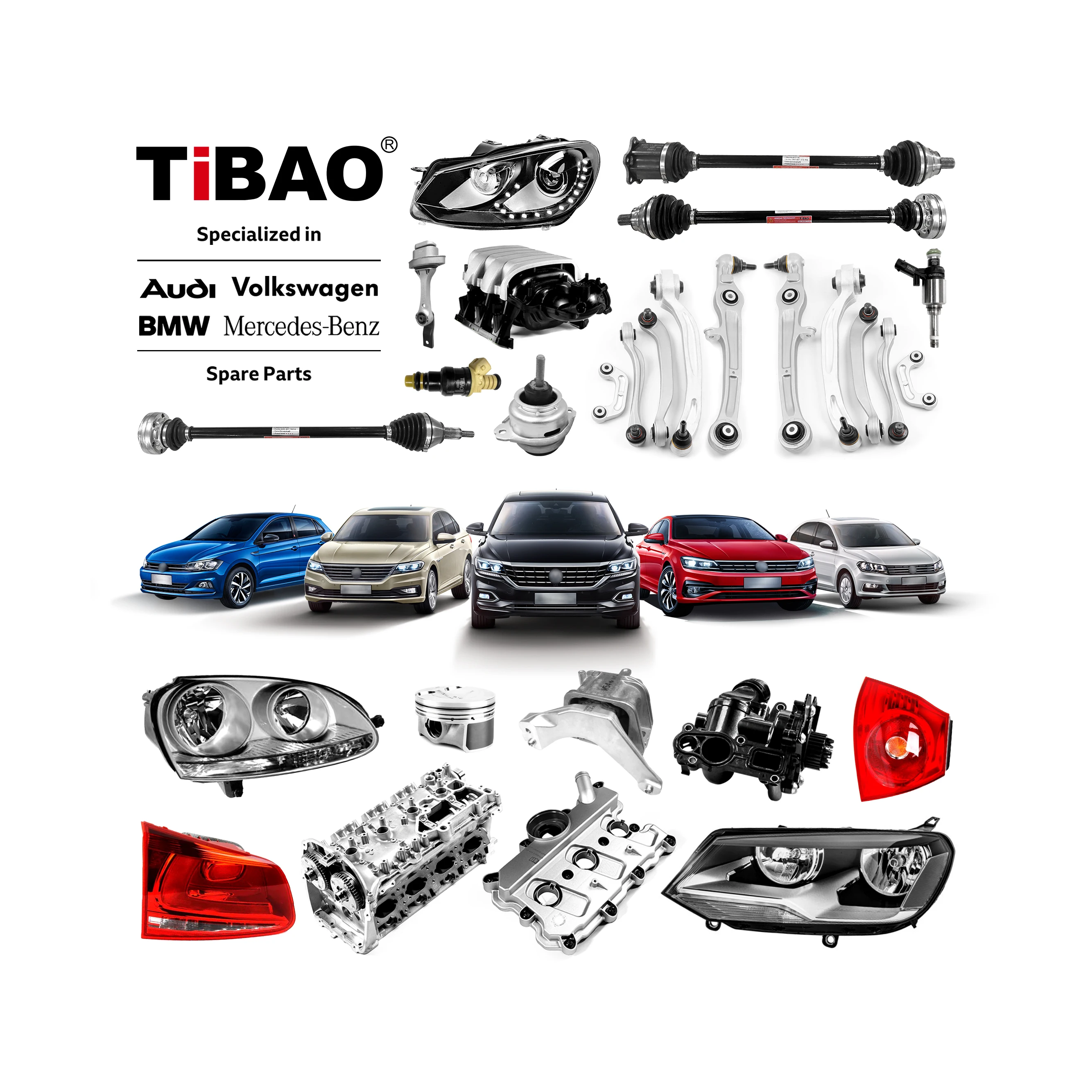 TiBAO AUK 3.2FSI 6-цилиндровый бензиновый двигатель в сборе для Audi A4