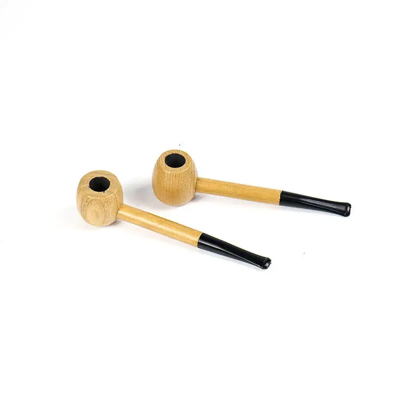 Wholesale Wooden Tobacco Smoke Water Cigarette Pipes Herb Wood Color Smoking Pipe