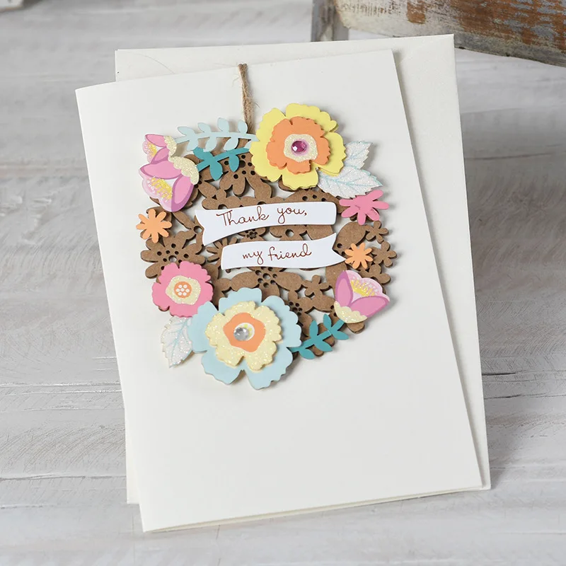 Luxury Handmade Full-Color Greeting Cards 6 Designs for Christmas Invitation Thank You Happy Birthday & Congratulations