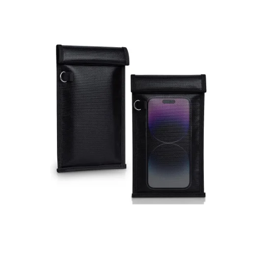Signal Blocking Pouch Cell Phone Signal Car Key/WiFi/RFID/GPS Signal Blocker Black Fireproof Faraday Bags