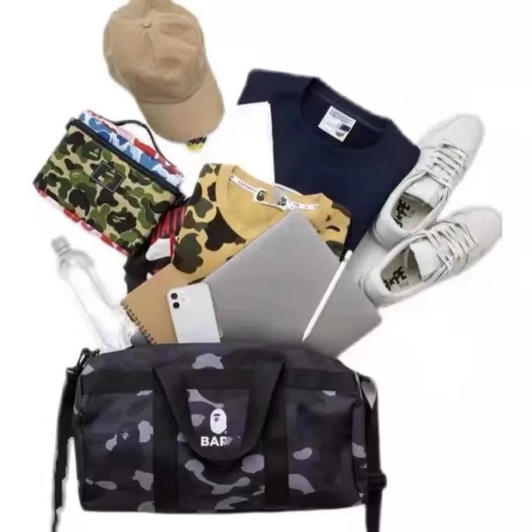 King Mcgreen Star Traveling Bag Large Capacity Business Luggage Bag Classic Full Body Printed Handbag Shoulder Bape Ape Bags