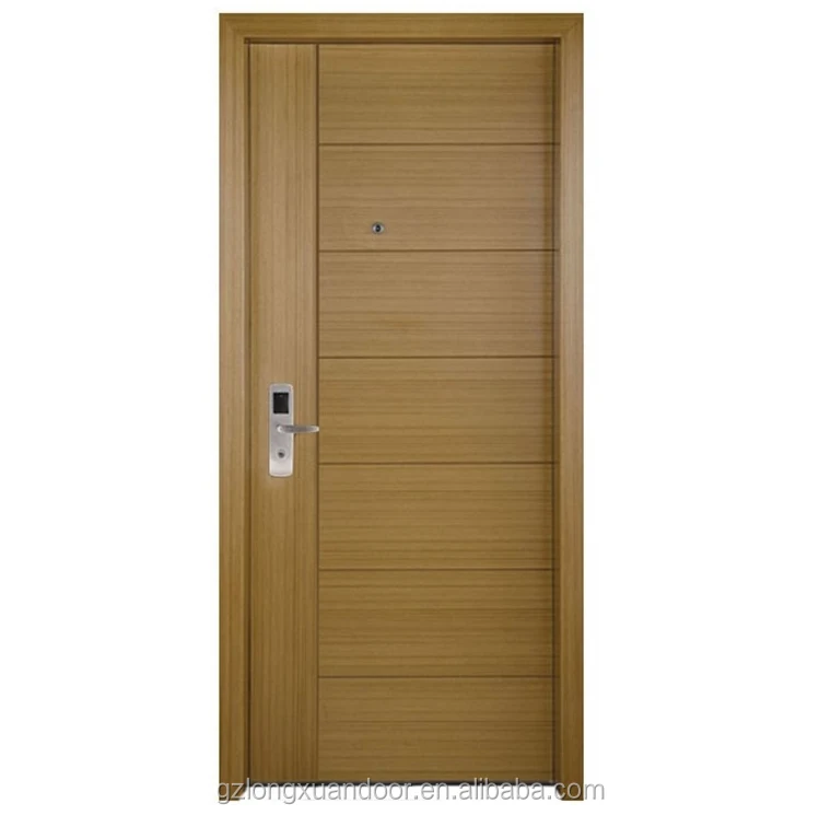 moisture-proof HDF wood  door with solid wood skin finished or painting finished