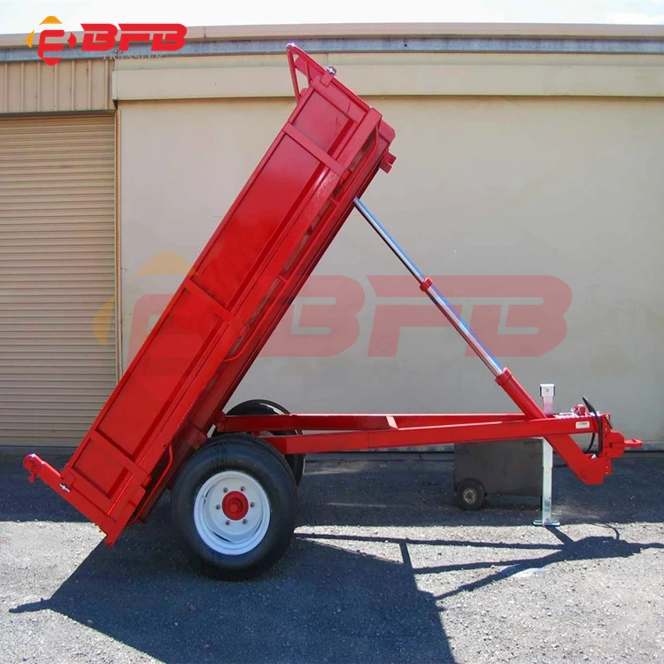 Low price trailer 4 wheels agricultural dump 10 tons farm tipping trailer