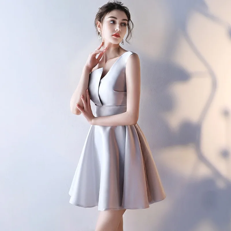 New Fashion Korean Style Short Evening Dress Skirt Quinceanera Birthday Party Prom Girls Frocks Party Dress