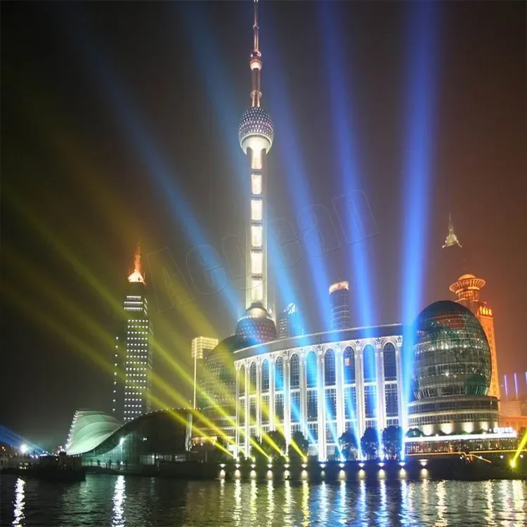 1/2/3/4/5/7/10KW Outdoor Waterproof Beam Sky Tracker Light Super Bright Search With Road Case for Building Hotel Lighting