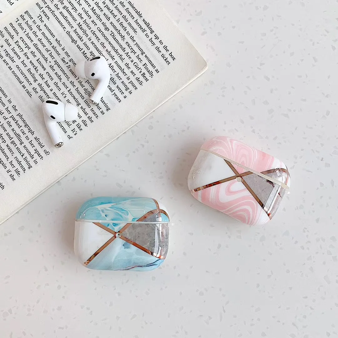  Роскошный чехол с мраморным рисунком для Airpods 1 2 аксессуар Airpod роскошный мраморный