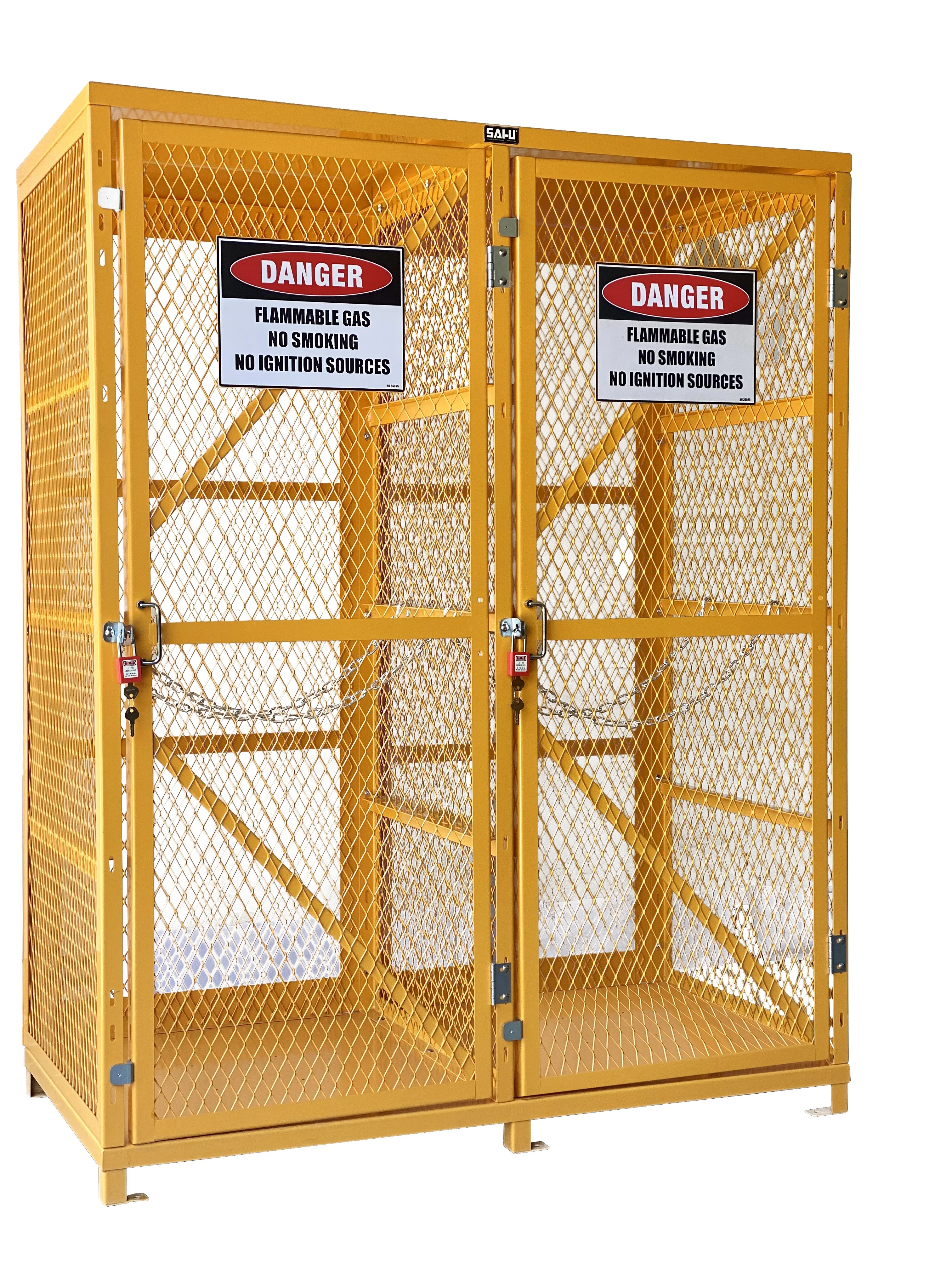 SAI-U Mesh gas cylinder cabinet gas bottle storage cage cabinet container with padlock GC2018