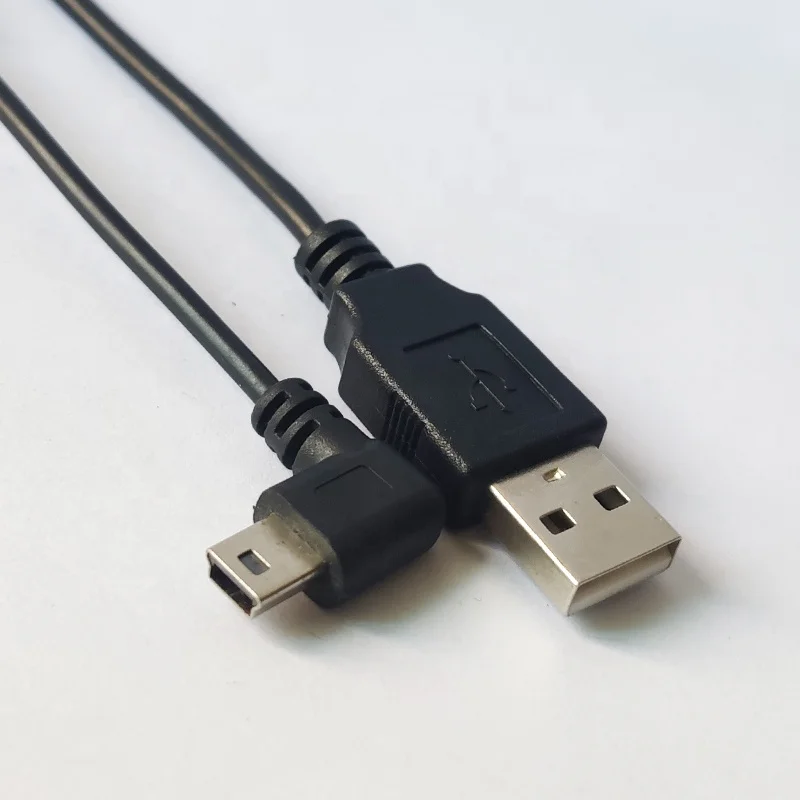 Right Angle MINI USB Cable for Cameras