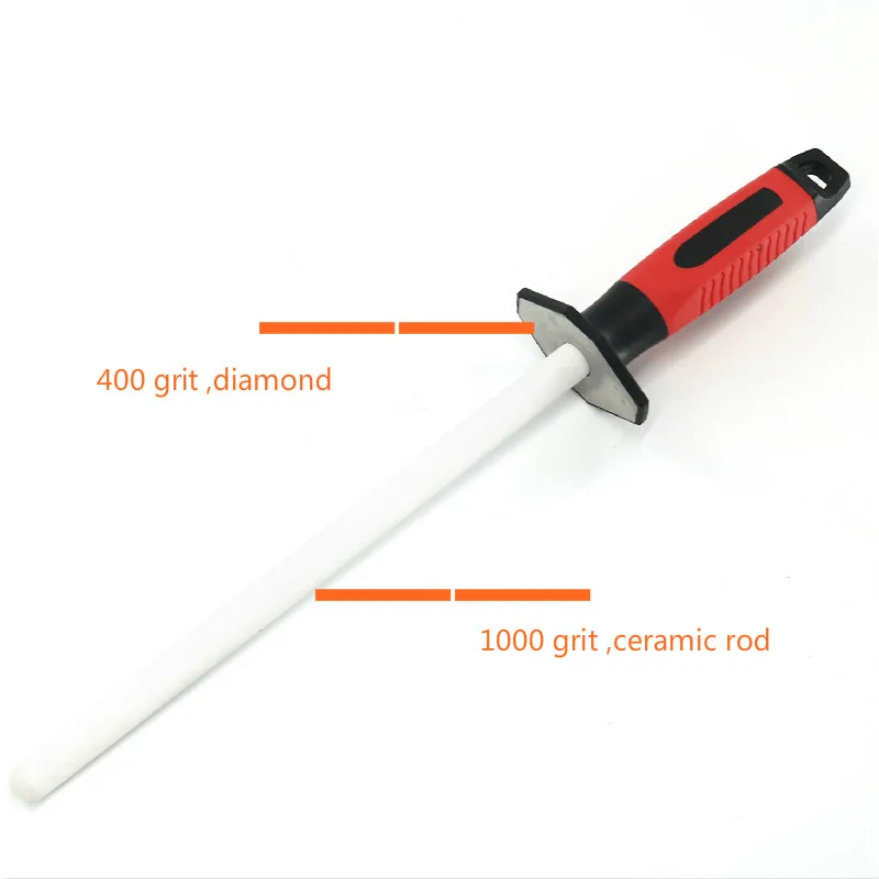 10 Inch Professional  Kitchen Ware Tools Ceramic Stick Rod Butcher Knife Sharpener