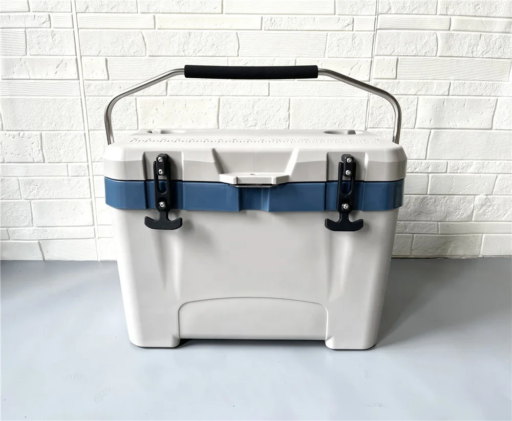 Special color ready Stock promotion cheap price high quality 25 L PU foam portable insulation box plastic ice cooler box