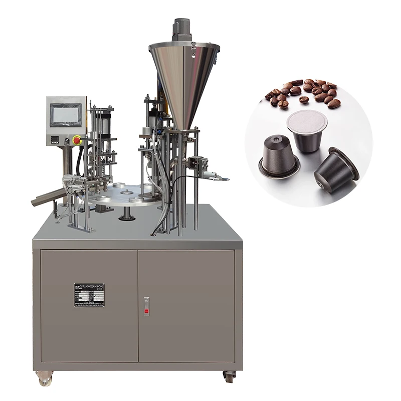 Automatic Rotary Coffee Capsule Filling and Sealing Machine Nespresso Pods Min Cup Filling Packing Machinery