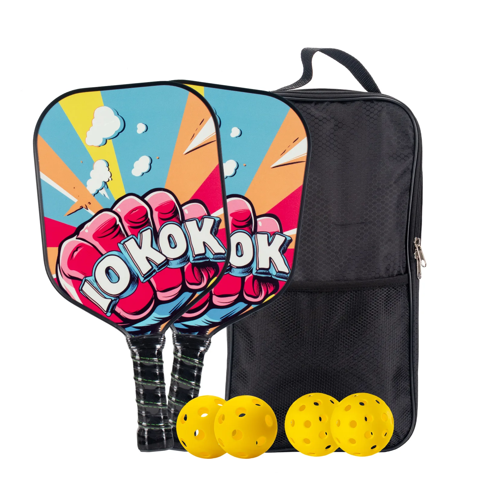 Hot-Selling Custom Sports outdoor Glass Fiber Professional Training Pickleball paddle pickleball racket