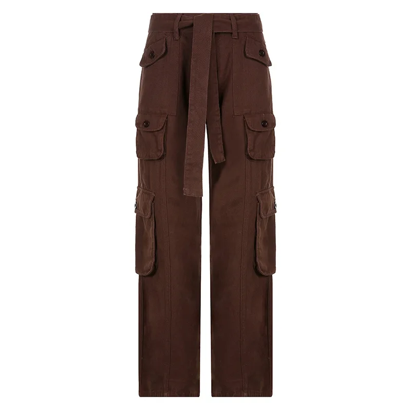 Overalls Ladies summer high street wide leg Fashion Hiphop Pants Women
