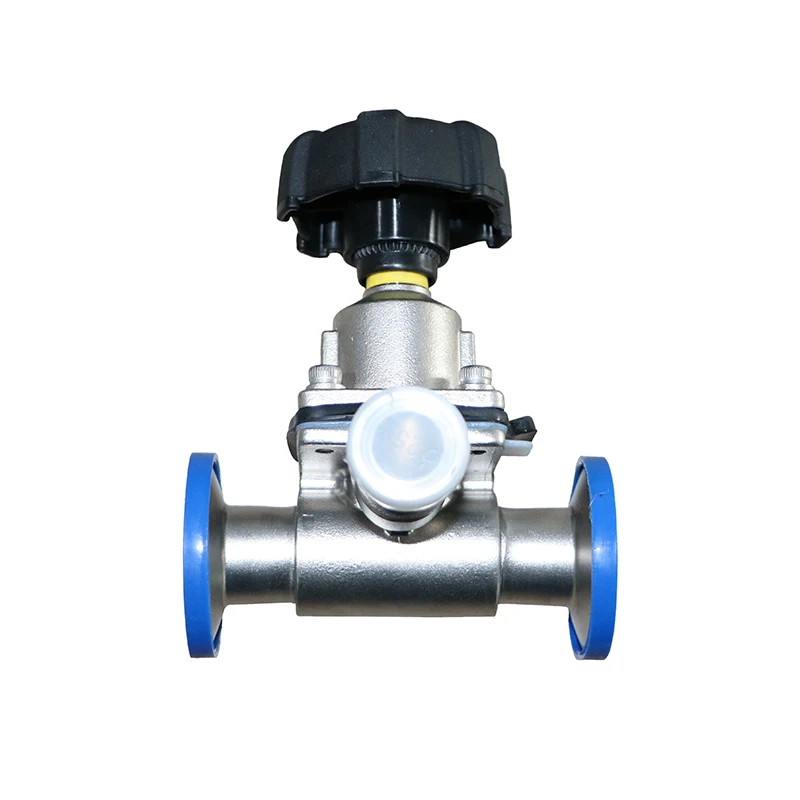 Из нержавеющей стали для санитарно-технического 316 мембранный клапан 1 дюйм Тип тройник 3 way мембранный клапан с ПТФЭ + уплотнение EPDM