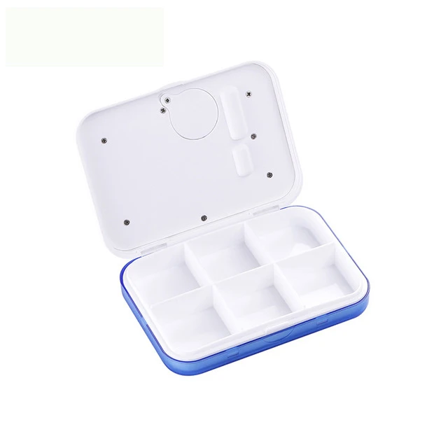 Smart Pocket Health Care Electronic 6 Compartments Pill box with Alarm Timer Smart Pill Reminder Dispenser