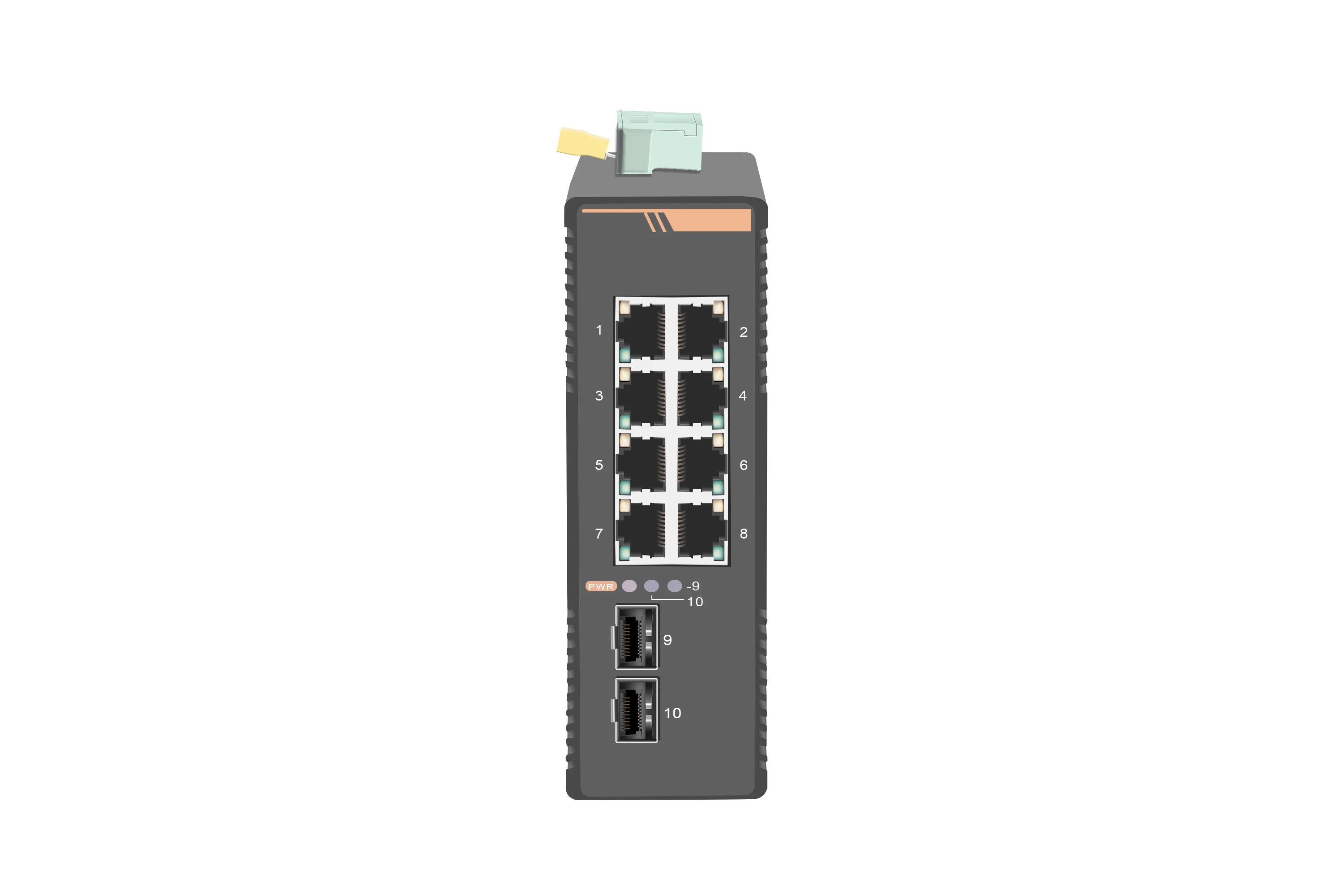 Промышленный Коммутатор poe 8 портов gigabit POE + 2