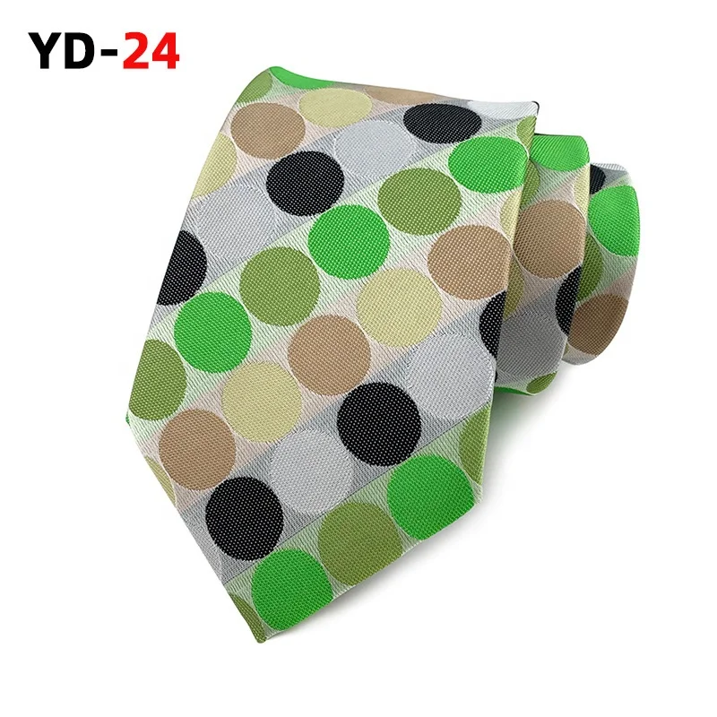 Classic design mens poka dot tie multiple colour polyester necktie fashion high quality white dotted blue tie
