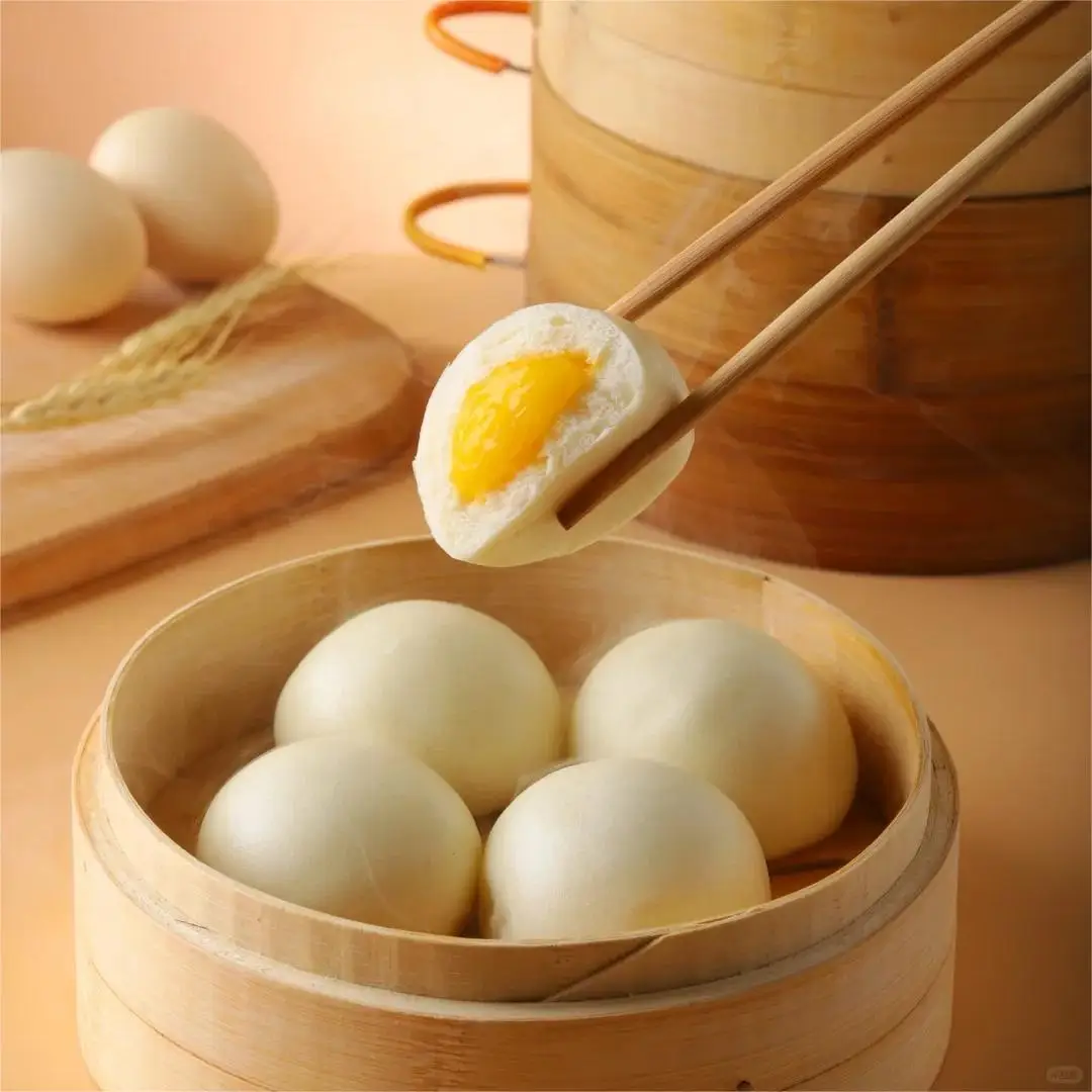 Cereal Breakfast Healthy and Delicious Frozen Food Steamed Creamy Custard Bun Nutritious Breakfast Lazy Sweet Buns Pastries