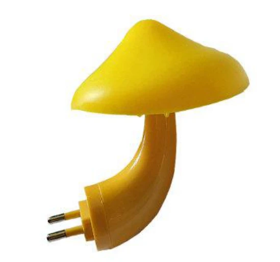 Custom night light mushroom plug in wall babies room 4 color automatic sensor for children