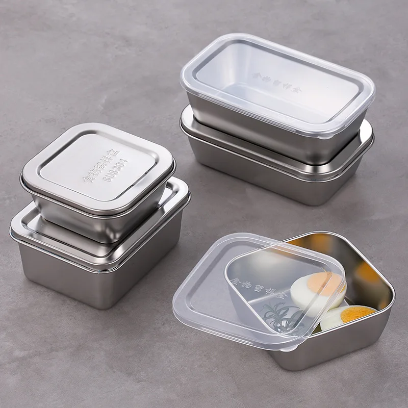 Recyclable Food Lunch Container Leakproof Dishwasher Safe Bento Box BPA Free Stainless Steel Lunch Box Adults Kids 800ml
