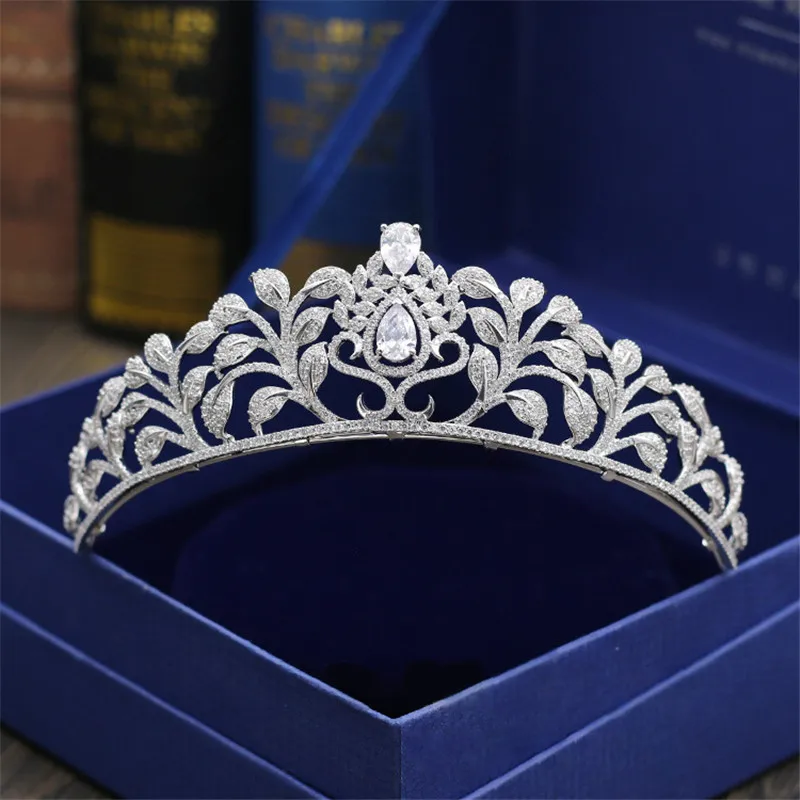 GS012 Zircon diamond vintage birthday head jewelry bridal queen tiara bride wedding pageant crowns