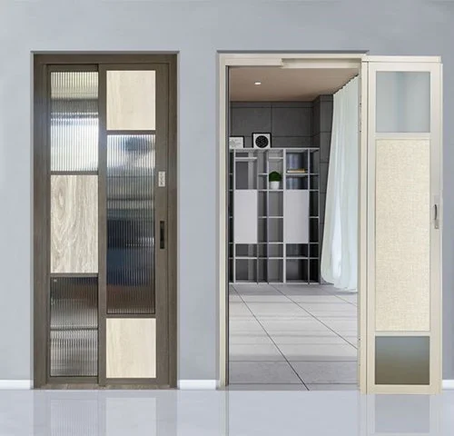 Modern Interior Security Swing Sliding PT PD Glass Door Tempered for Bedroom or Kitchen living room Use Elegant Graphic Design