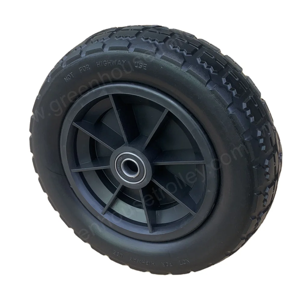 3.50-4 Pu Foam Wheel Durable 3.50-4 Solid Pu Polyurethane Foam tire 10 inch trolley wheel