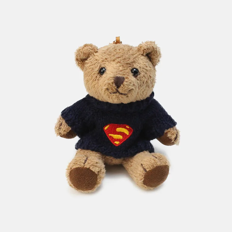 High Quality Customize Teddy Customization Clothes Stuffed Animal Toys 10cm Mini Bear Keychain Plush Toy