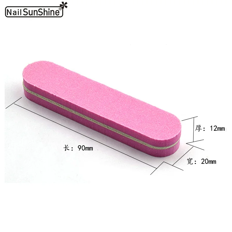 Highly elastic  nail buffer sponge small straight sanding nail files 6 colors double side  nimi nail buffer