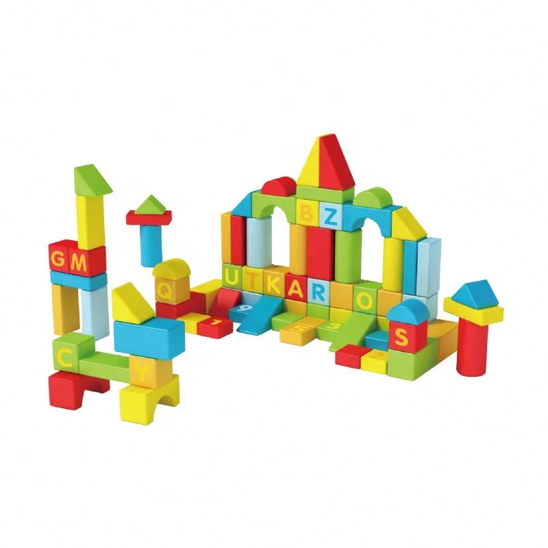 Montessori educational wooden intelligent wooden cubes wood building blocks toy