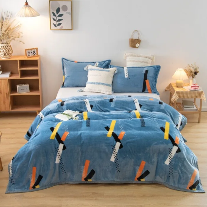 Premium Promotional Custom patterned Coral Fleece Blanket Super Soft throw blanket