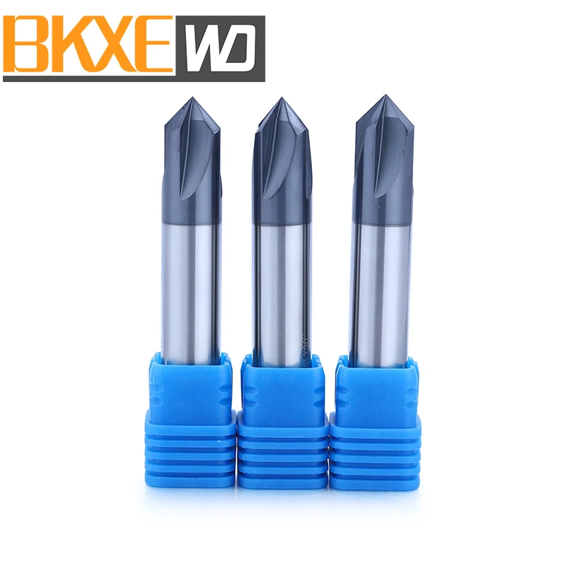 BKXE High Hardness Carbide Tungsten PCD Chamfer End Mills Cutter For Metal