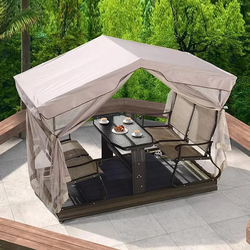 Garden Outdoor furniture special dynamic rocking chair 4 seat Hanging chair canopy patio swings