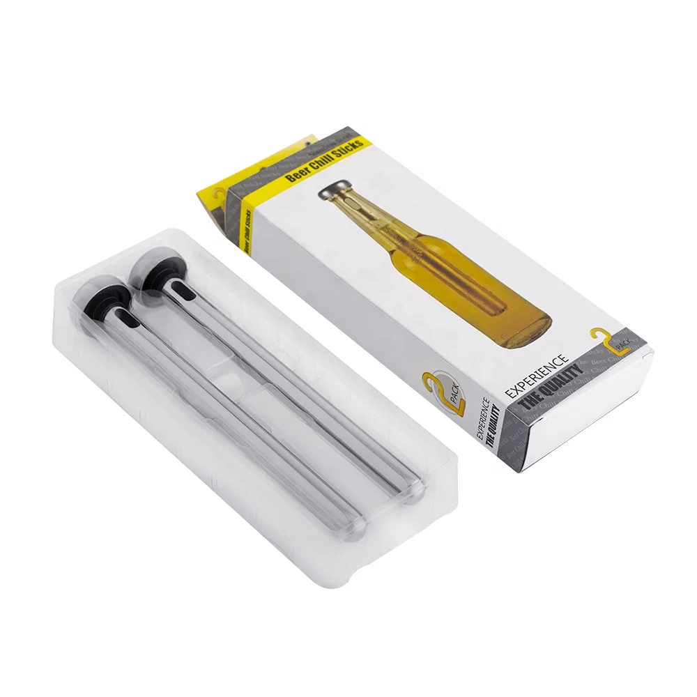 Top Sell Freezing Ice Cube Reusable 304 Stainless Steel Wine Liquor Chiller Cooling Ice Stick Rod Beer Bottle  Wine Cooler Stick