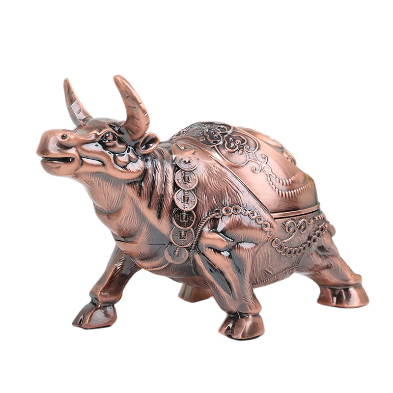 
Magnificent ashtray creative personality trend home living room decoration retro home European style year of the ox ashtray man 