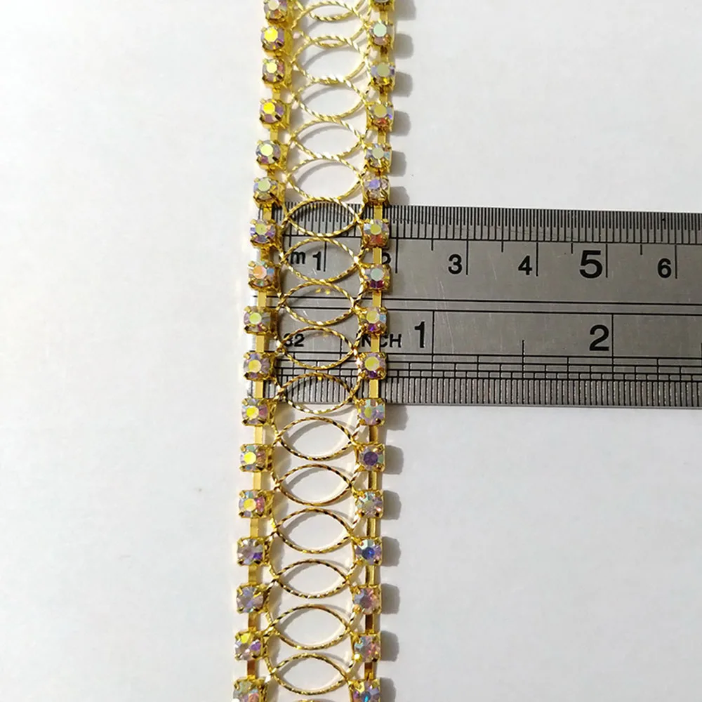 Wholesale Crystal Rhinestone Chain Trimming Bridal Sash Rhinestone Trim Applique Wedding Belt Garment Accessories RC70504