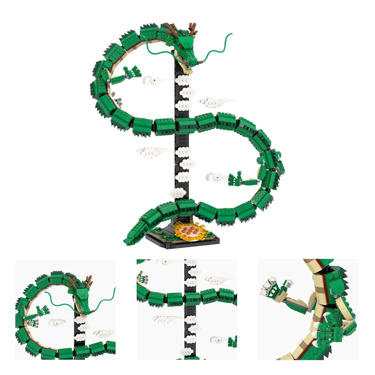 MOC1506 Shenron 1888Pcs Bricks Japanese Anime DBZ Dragone Compatible Assemble Particles Education DIY Building Blocks Kids Toys