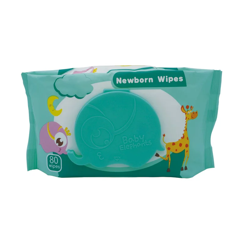 Wholesale Baby Wipes Manufacturing Natural Organic Baby Wet Wipe 80ct Disposable Wipes for Baby