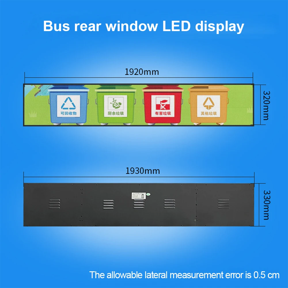 Intelligent App Programmable Bus Led Display 4G Gps Tracker Bus Rear Advertising Screen And Traffic Lights Synchronous Display