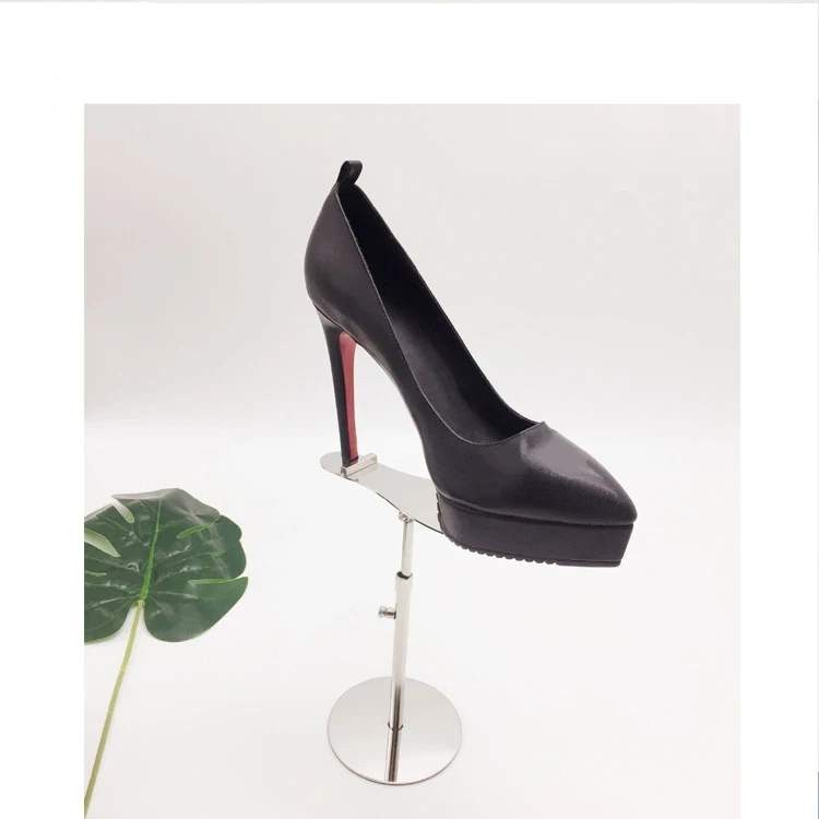 Custom High Quality Double Metal Stainless Steel Shoes Display Stand