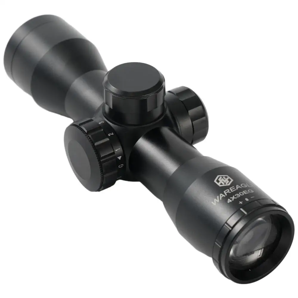 WAREAGLE Tactical optical scope 4x30 With red green illumination Hunting scope  Long Range Tactical Hunting Optic Sight