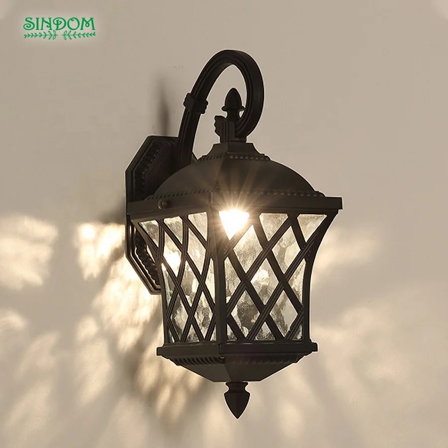 Sindom Classic Style E27 Garden Outdoor Aluminium Wall Light
