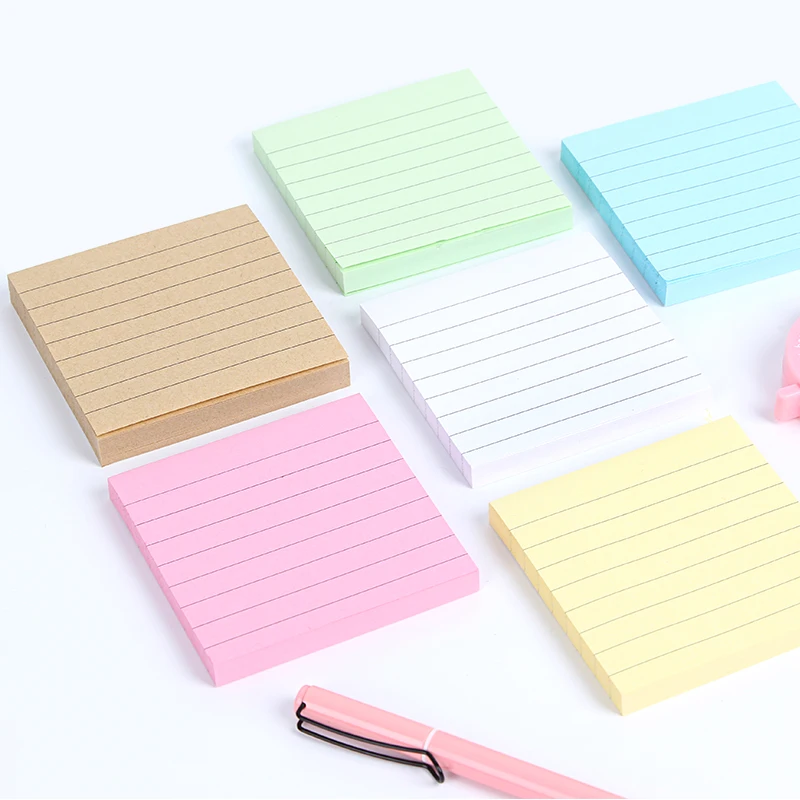 Wholesale Kawaii Memo Pad Colored Different Shape Cute Sticky Notes Tear Off Notepads Custom Logo Printed