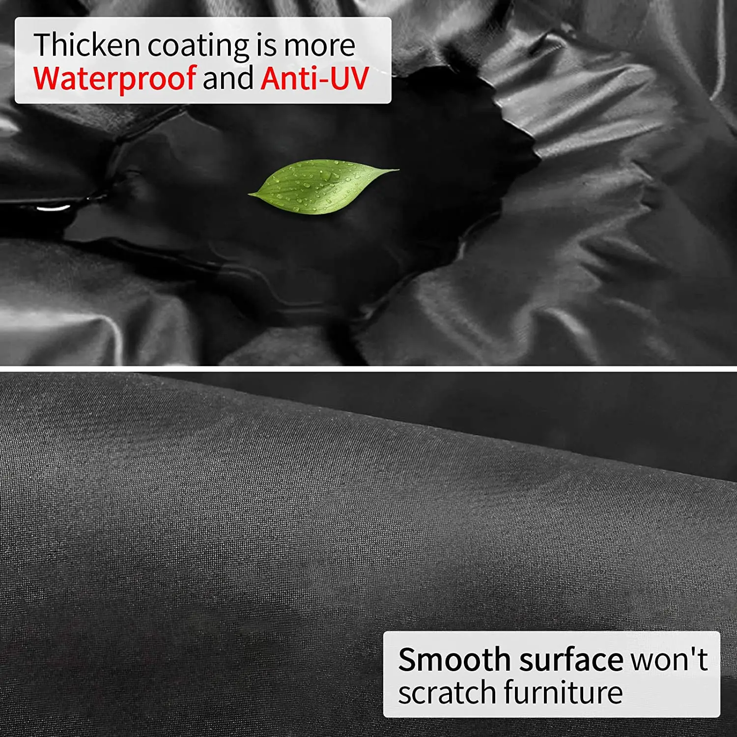 Outdoor Furniture Cover Waterproof Patio Table Covers, 4 Seats Heavy Duty Windproof Square Garden Table Sofa Cover