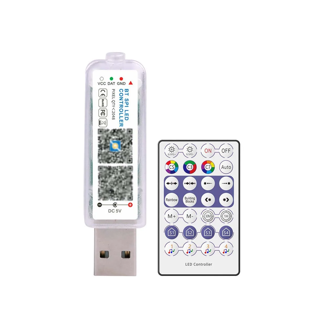 USB RGB Magic Music Mode Multi-scene Mode Leather Wire Light Controller